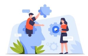 Ilustración de sesión de estimulación cognitiva